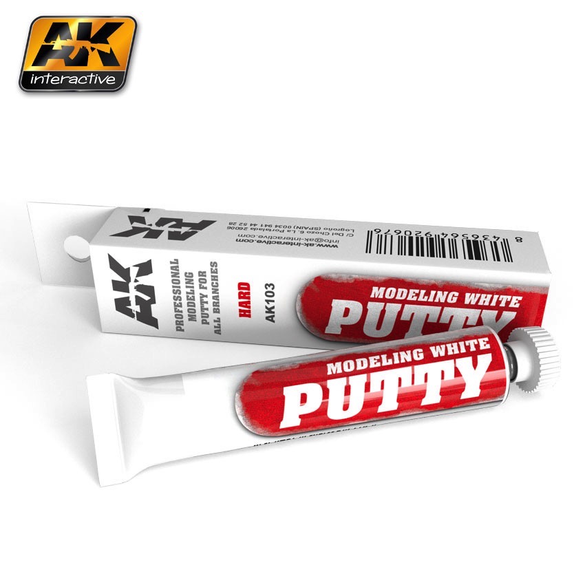  Modeling White Acrylic Putty (Extra Hard) by AK  Interactive