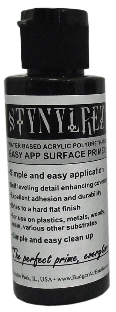  Stynylrez Acrylic Primer Black Flat 4oz by Badger Air  Brush