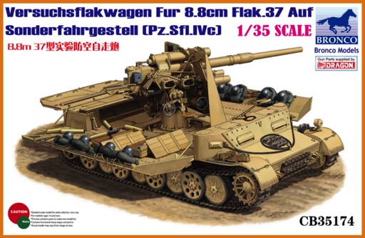 Bronco Models CB35174 1/35 Versuchsflakwagen Fur 8.8 Cm Flak 37 for sale online 
