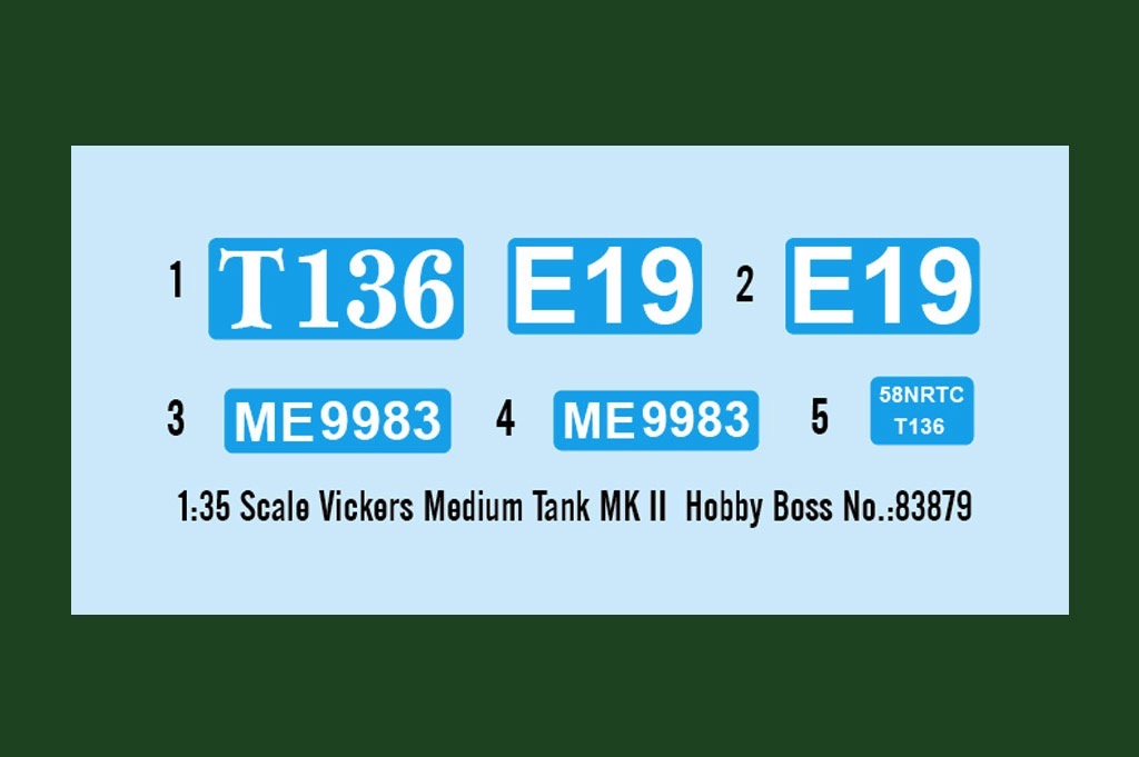 II # 83879 Hobby Boss 1/35 VICKERS MEDIUM TANK Mk