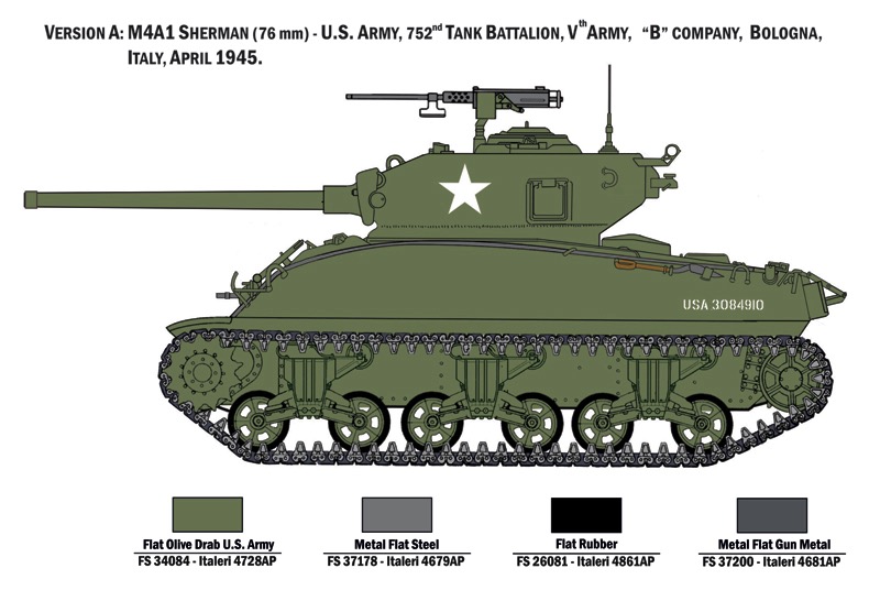 m4a1 sherman drawing