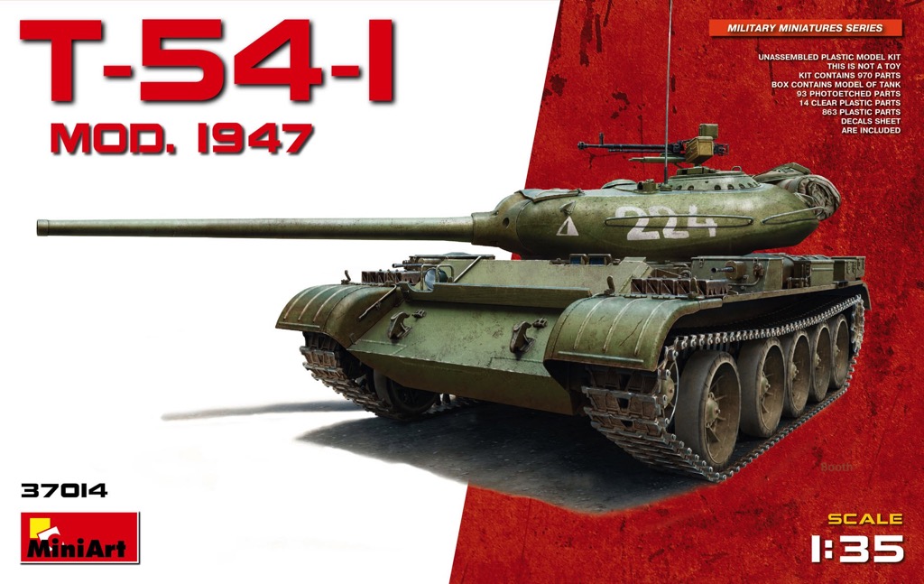Miniart 37017 T-54A Soviet Medium Tank Miliyary 1/35 Scale