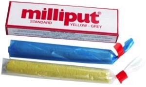 X1015d Proops Milliput Epoxy Putty Standard Yellow Grey x 5 Packs 