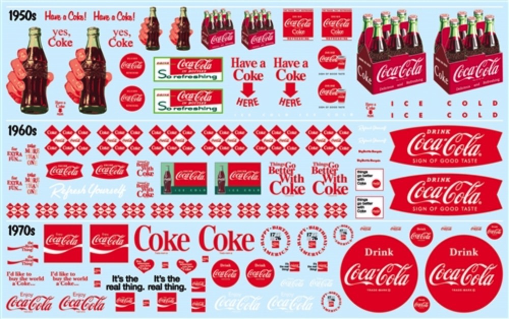 div 1/43 Decal Logos Coca Cola