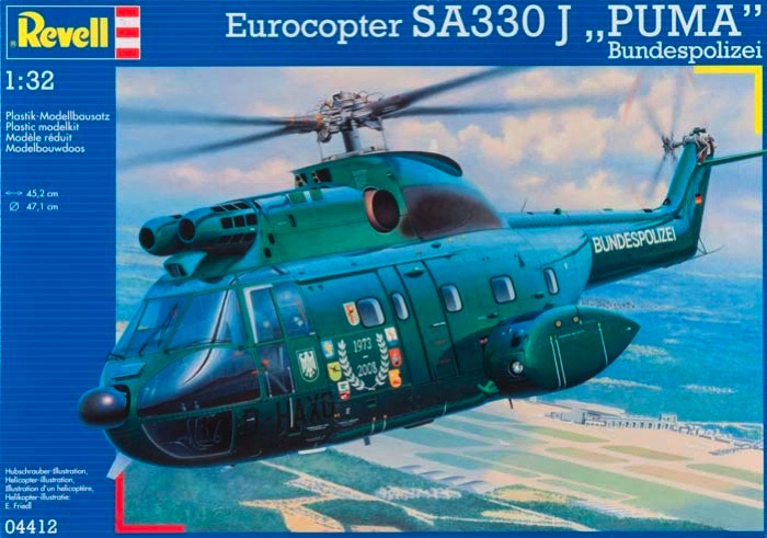 Scalehobbyist.com: Eurocopter SA330 J Bundespolizei by Revell of Germany
