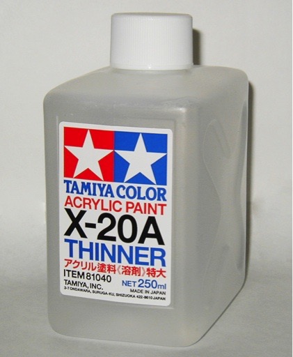 TAMIYA- Acrylic/Poly Thinner X20A 250ml (81040)