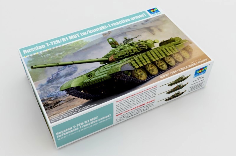 Scalehobbyist Com Russian T 72b B1 Mbt W Kontakt 1 Reactive Armor By Trumpeter Models