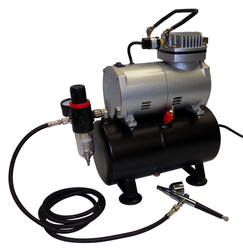  AS-186K Air Compressor w/ Tank and Airbrush Kit by  Vigiart Airbrush
