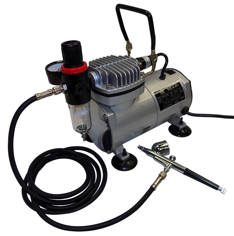  AS18K-2 Tankless Air Compressor with HS-30 Airbrush by  Vigiart Airbrush