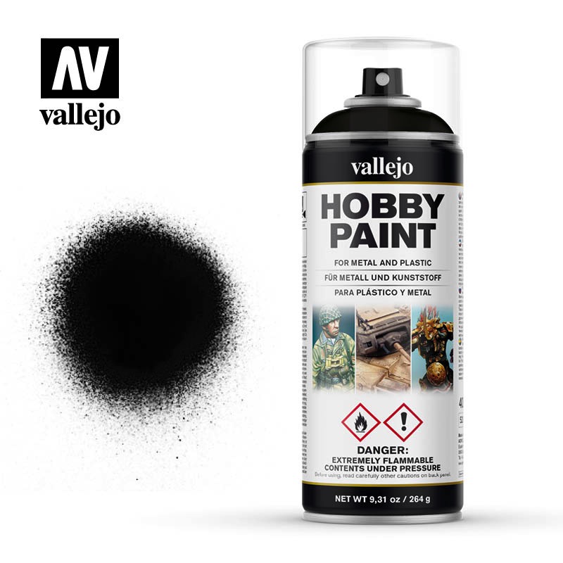 Black Primer Spray by Vallejo Acrylics