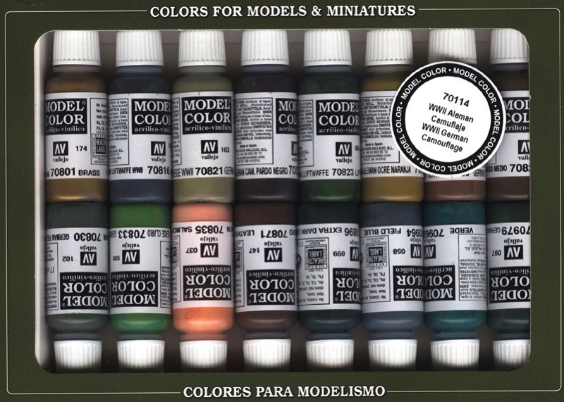 Vallejo Model Color Paint Set - WWII German Camouflage Colors