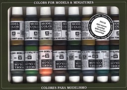 Acrylicos Vallejo Military Colors Model Paint Set, With Case And Brushes,  72 Colors, premium acrylic water-based paint, includes paint for US,  English, Japanese, German, Prussian, Russian, for WWII camouflage, khaki,  uniforms