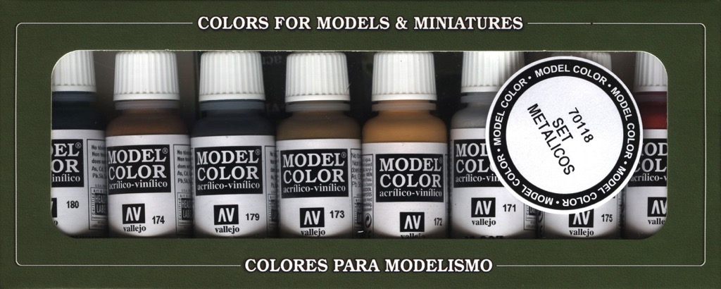  Metallic Model Color Paint Set by Vallejo Acrylics