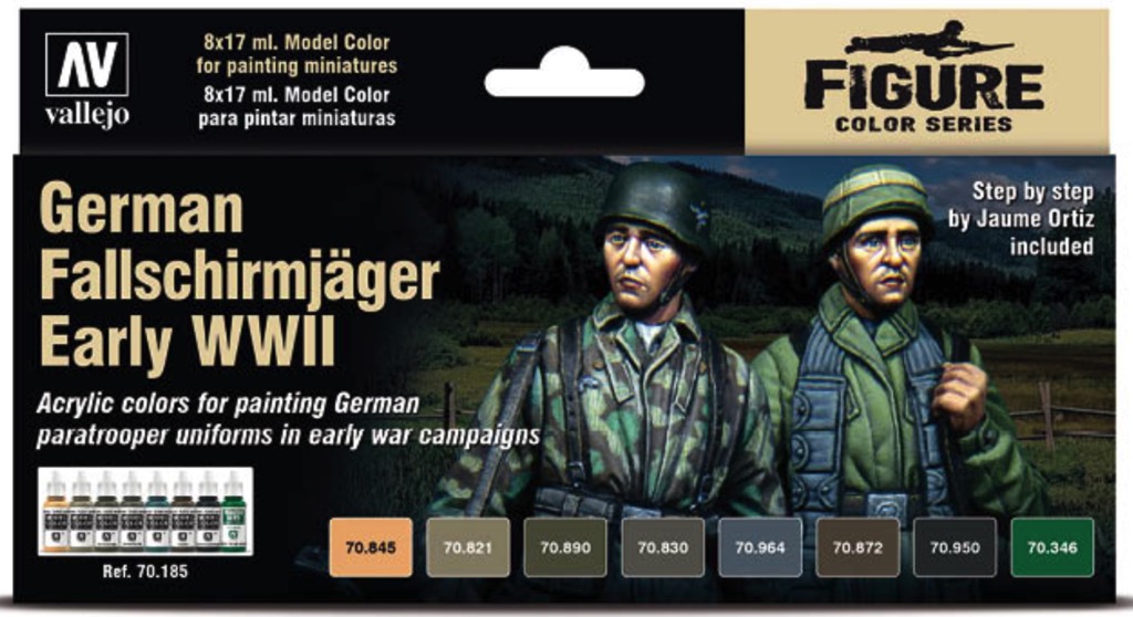 Vallejo - German Fallschirmjager, Early WWII Model Color Paint Set