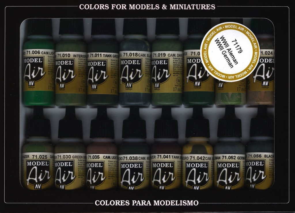  WWII German Model Color Paint Set by Vallejo