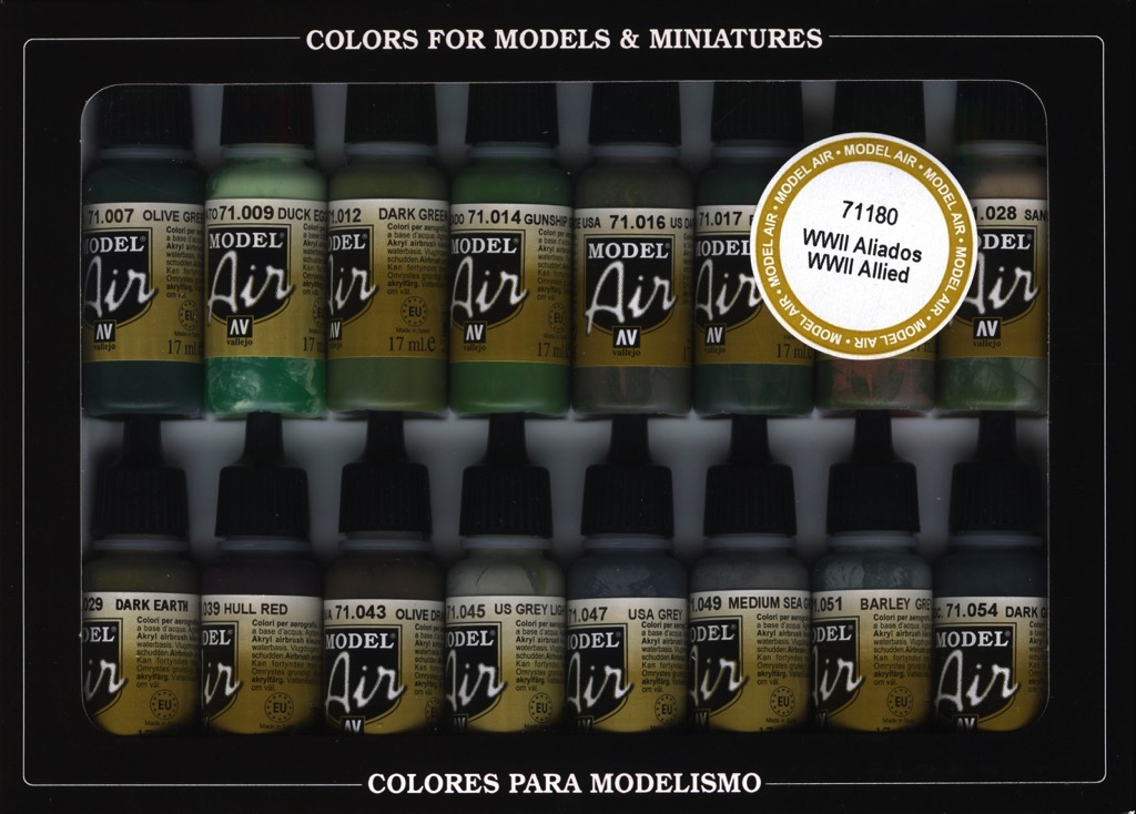 Vallejo, WWII Allied Colors Paint Set