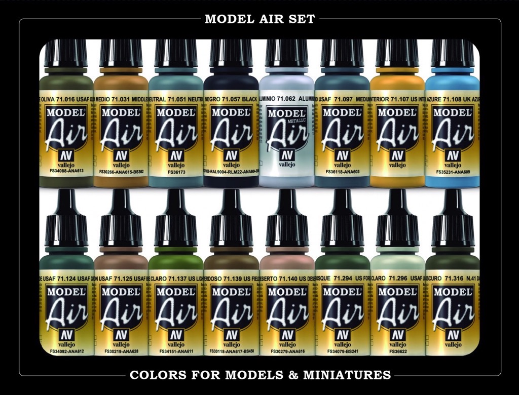  WWII USAAF Aircraft Model Air Paint Set by Vallejo  Acrylics