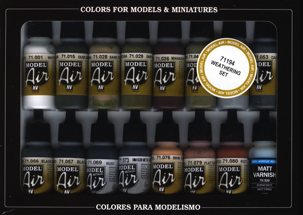 Acrylicos Vallejo, , Weathering, Model Air Water Based Paint Set