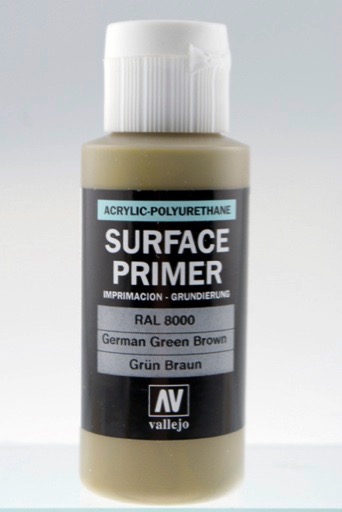 Vallejo Surface Primer - German Green Brown (60ml)
