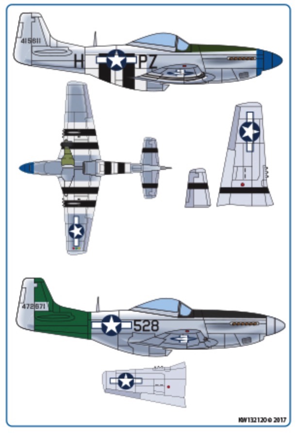 Kits World Decals 1/72 P-51 MUSTANG Fighter Diablo & The Enchantress 