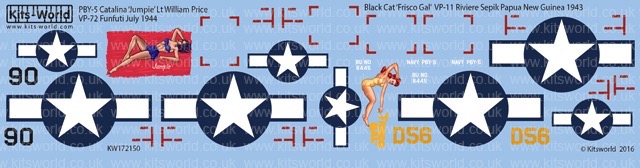 WARBIRD DECALS 1/48 PBY5 CATALINA BLACK CAT 30 VP11 BLACK CATS148157
